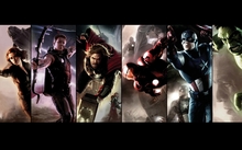 iron man thor captain america superheroes black widow hawkeye panels marvel the avengers movie hul Wallpaper
